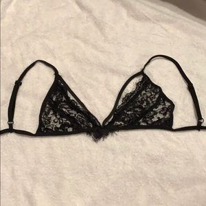 Lace see through bra top